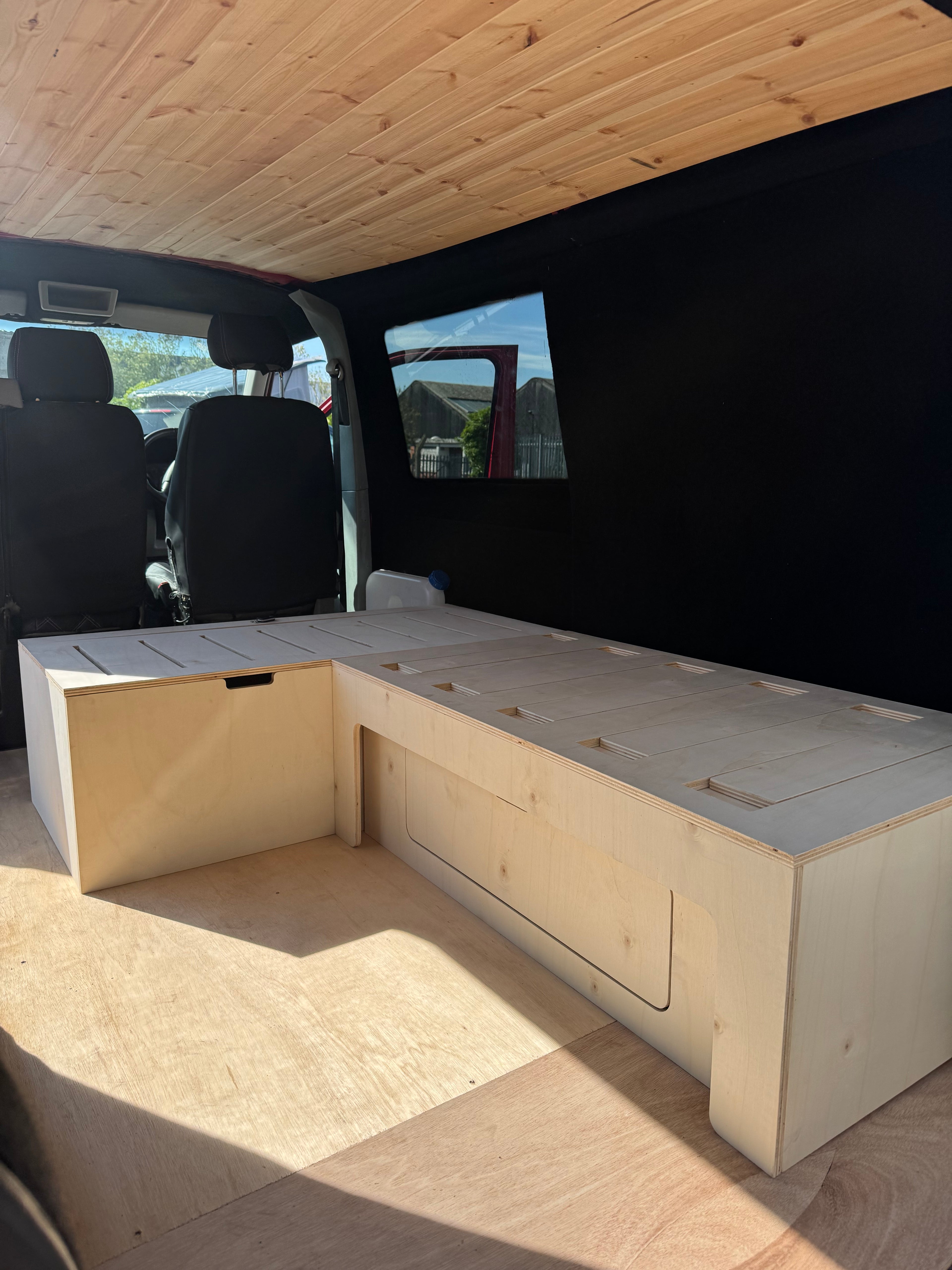 L Shape slide out bed